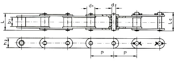 Lumber цепь транспортера, тип 81X, 81XH, 81XHH, 81XHS