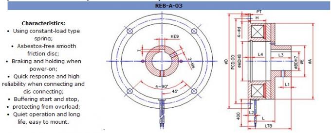 Электромагнитные зажимы и тормозы, REB-A-03-06, REB-A-03-08, REB-A-03-10, REB-A-03-12, REB-A-03-16, REB-A-03-20, REB-A-03-2